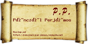 Pánczél Perjámos névjegykártya